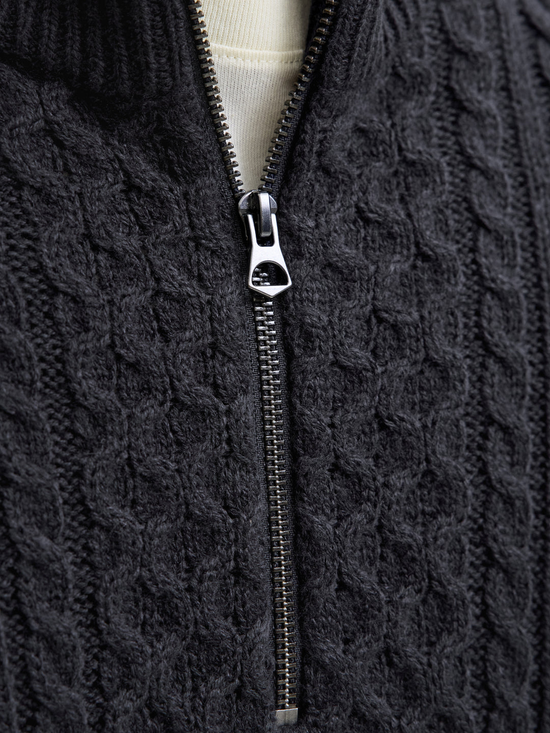 JPRBLUSEAN KNIT CABLE HALF ZIP SN, Dark Navy 175697 Bild 5