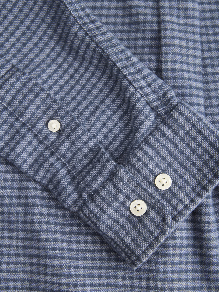 JPRBLUSTANLEY FLANNEL L/S SHIRT BF, Estate Blue 175820 Bild 3