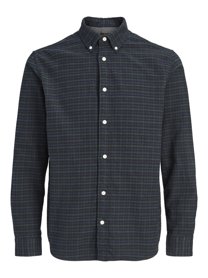 JPRBLUSTANLEY FLANNEL L/S SHIRT BF, Scarab 177578 Bild 1