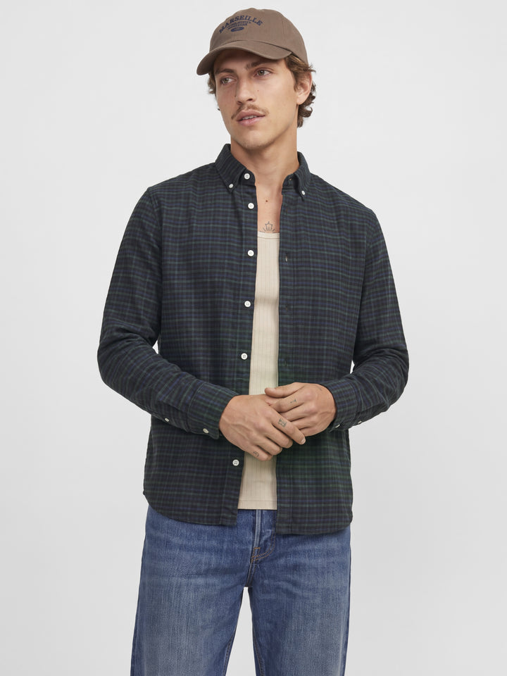 JPRBLUSTANLEY FLANNEL L/S SHIRT BF, Scarab 177578 Bild 5