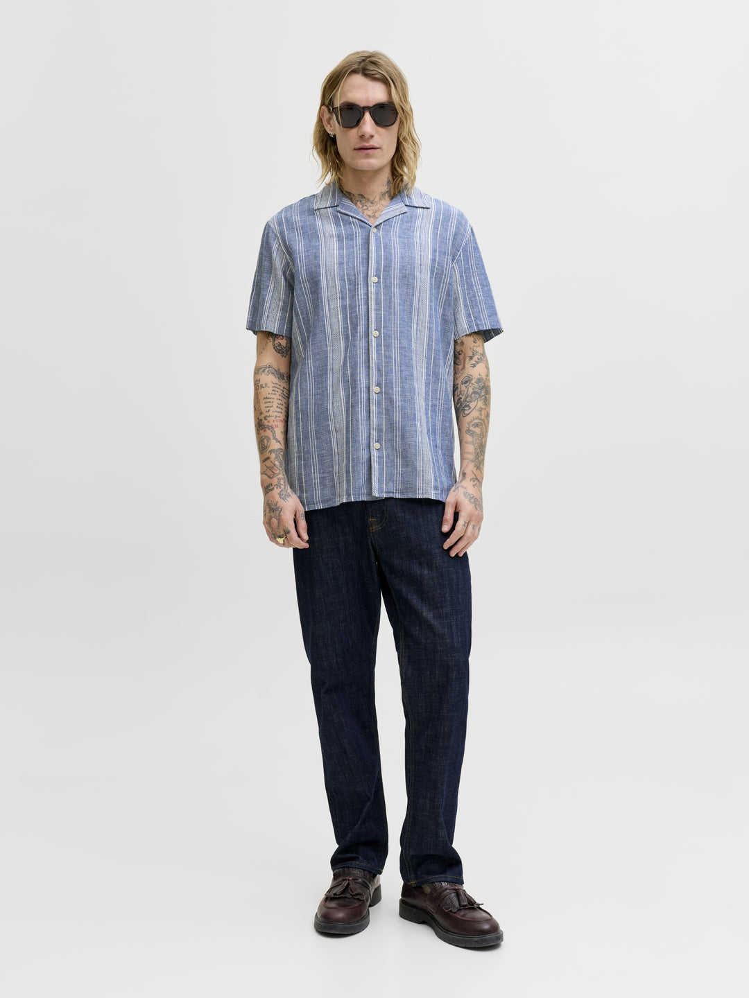 JPRBLUSUMMER LIN. BLEN DOBBY SS SHI, Ashley Blue/REGULAR FIT 175719004 Bild 2