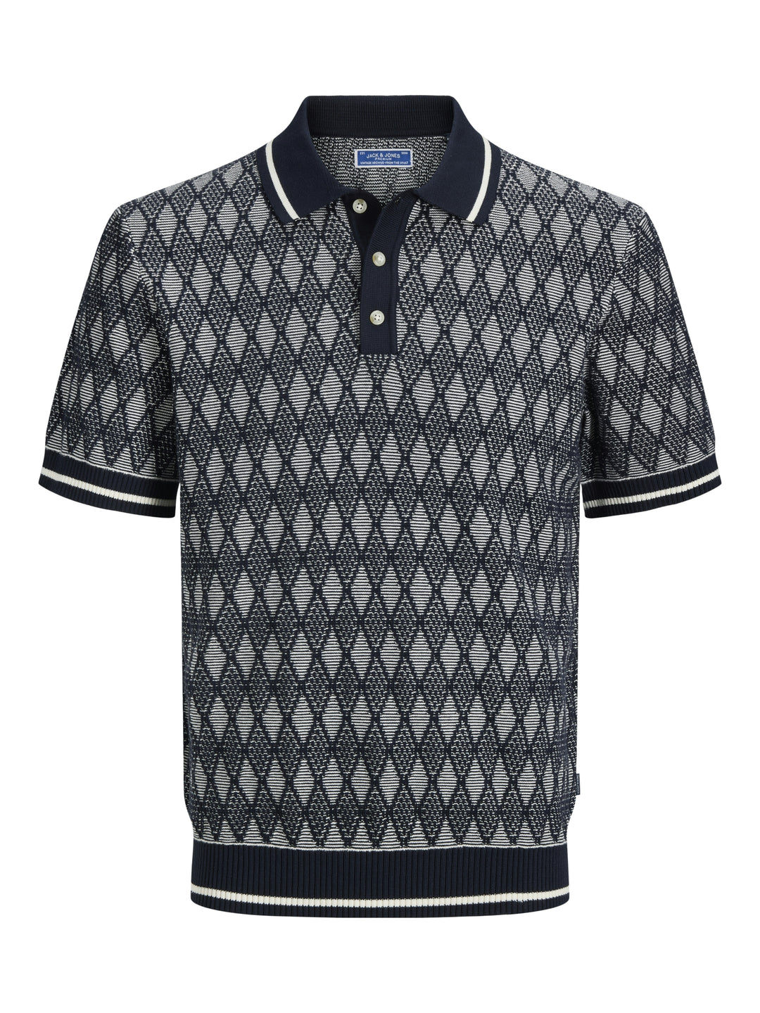 JPRBLUZACK STRUCTURE KNIT POLO SS L, Night Sky 175879 Bild 1