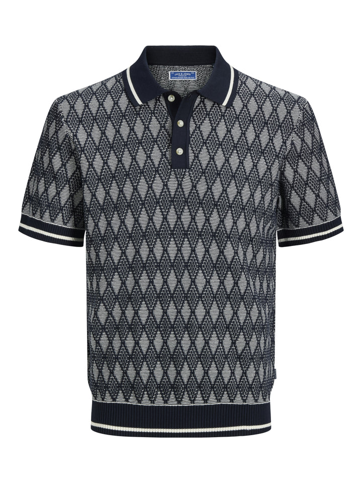 JPRBLUZACK STRUCTURE KNIT POLO SS L, Night Sky 175879 Bild 1