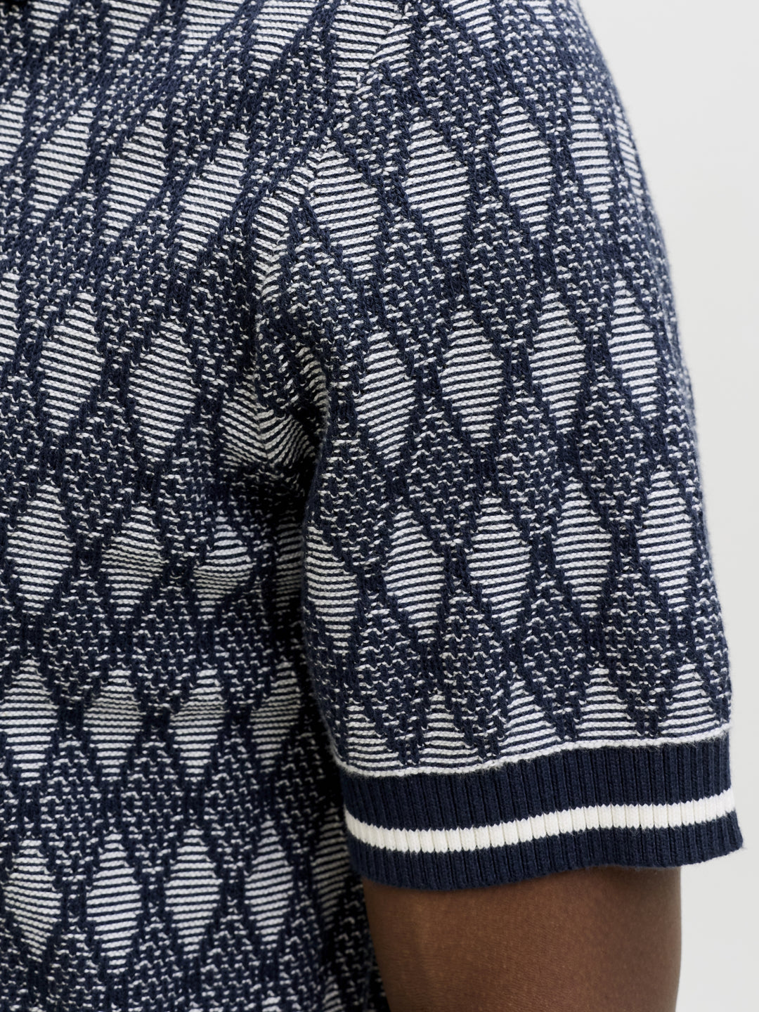 JPRBLUZACK STRUCTURE KNIT POLO SS L, Night Sky 175879 Bild 6