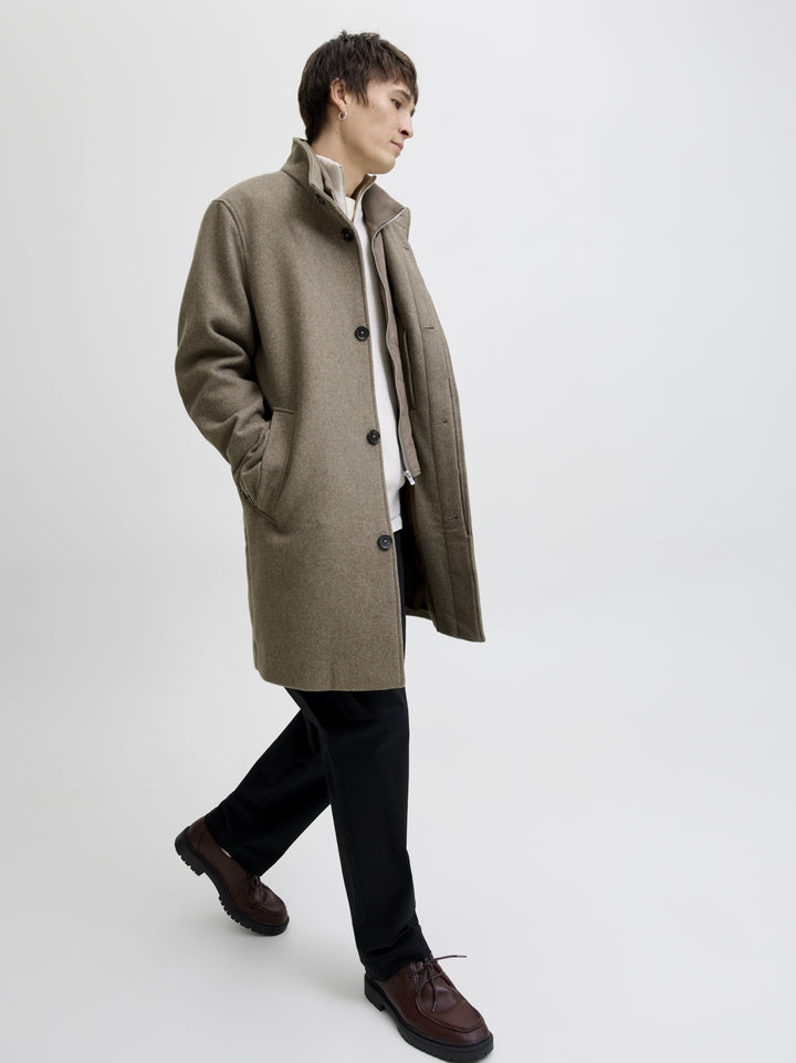 JPRCCKEITH WOOL BLEND STANCOLLAR CO, Greige 176595 Bild 7