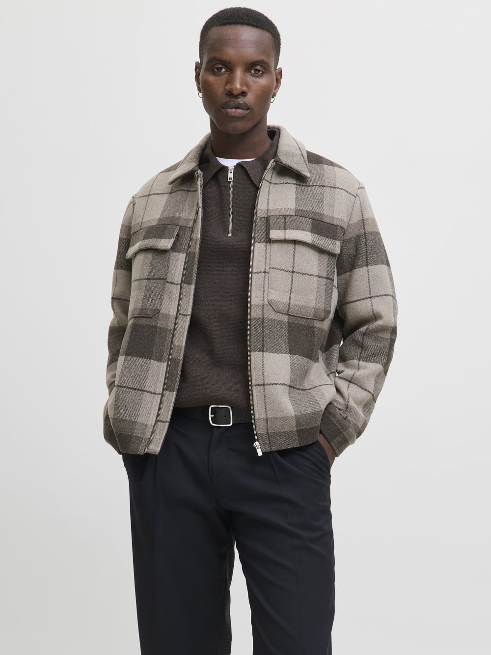 JPRCCRUSSEL WOOL BLEND JACKET SN, Brindle/CHECK 176539001 Bild 2