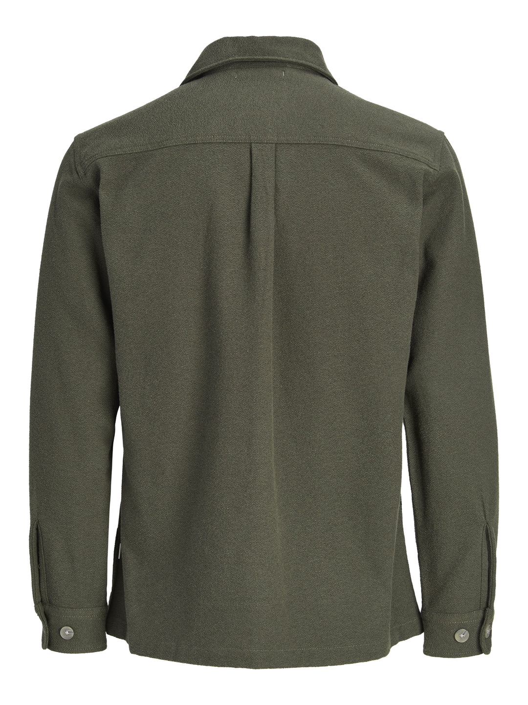 JPRRAYLE MELANGE SOLID L/S OVERSHIR, Peat 176651 Bild 8