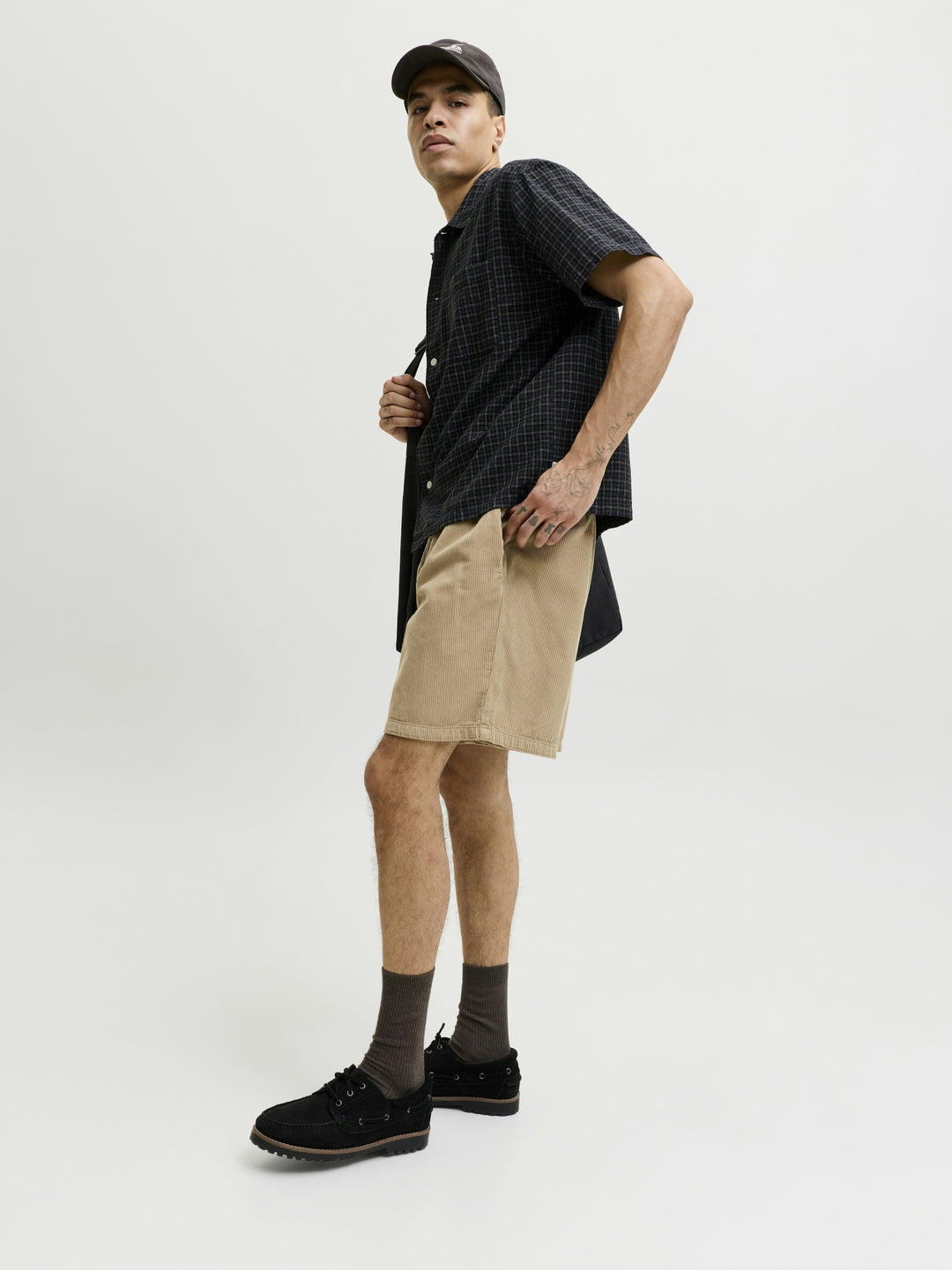 JPSTBILL CORDUROY JOGGER SHORTS REG, Lemon Pepper 305707 Bild 3