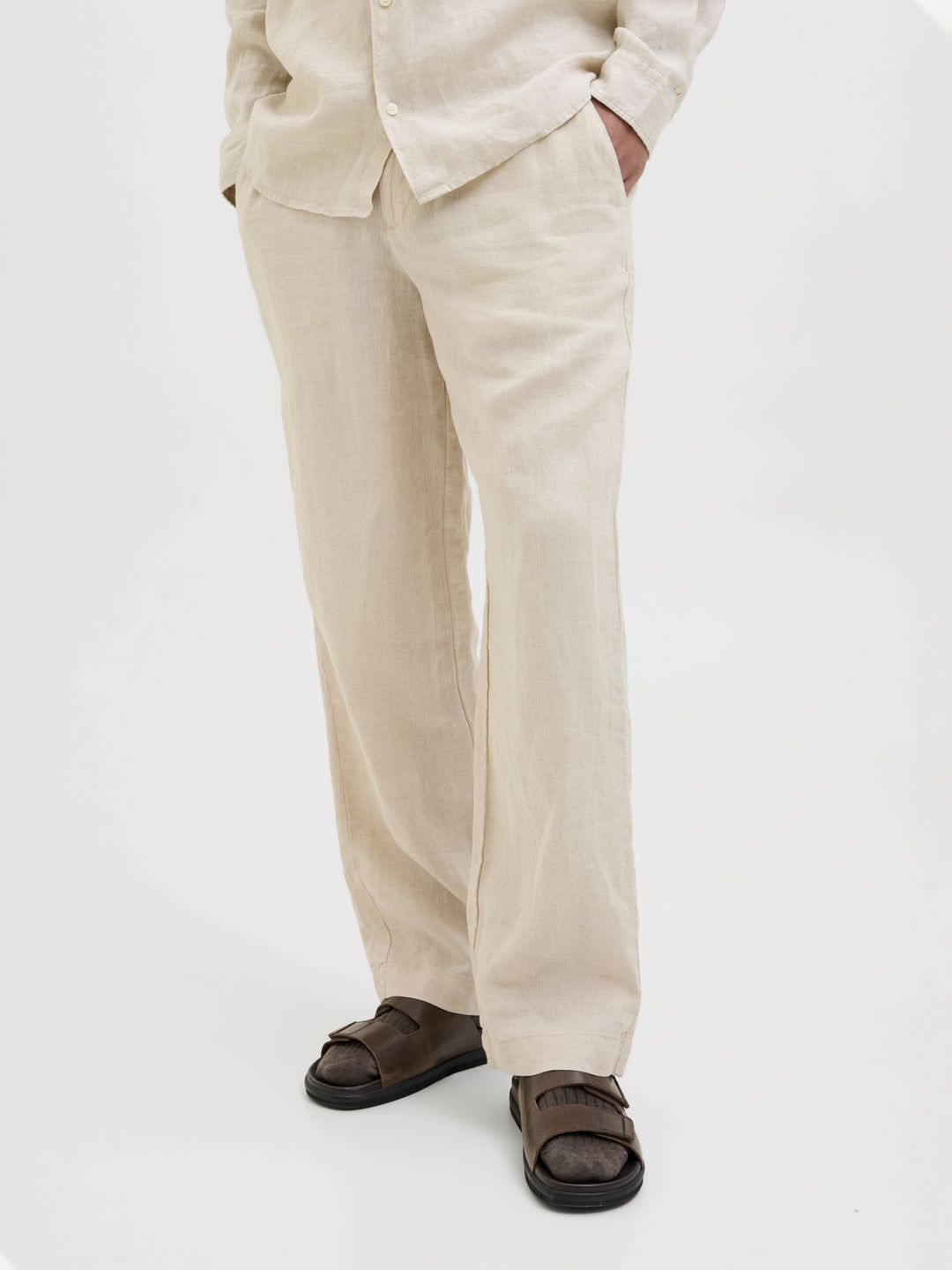 JPSTKARL LAWRENCE LINEN CHINO SN, Silver Lining 176688 Bild 3