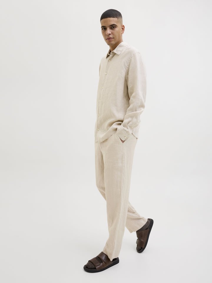 JPSTKARL LAWRENCE LINEN CHINO SN, Silver Lining 176688 Bild 4