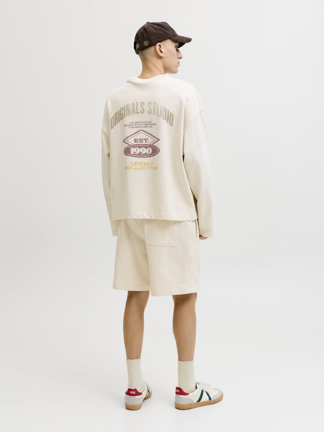 JPSTKARL NORREBRO SWEAT SHORTS REG, Antique White 177620 Bild 4