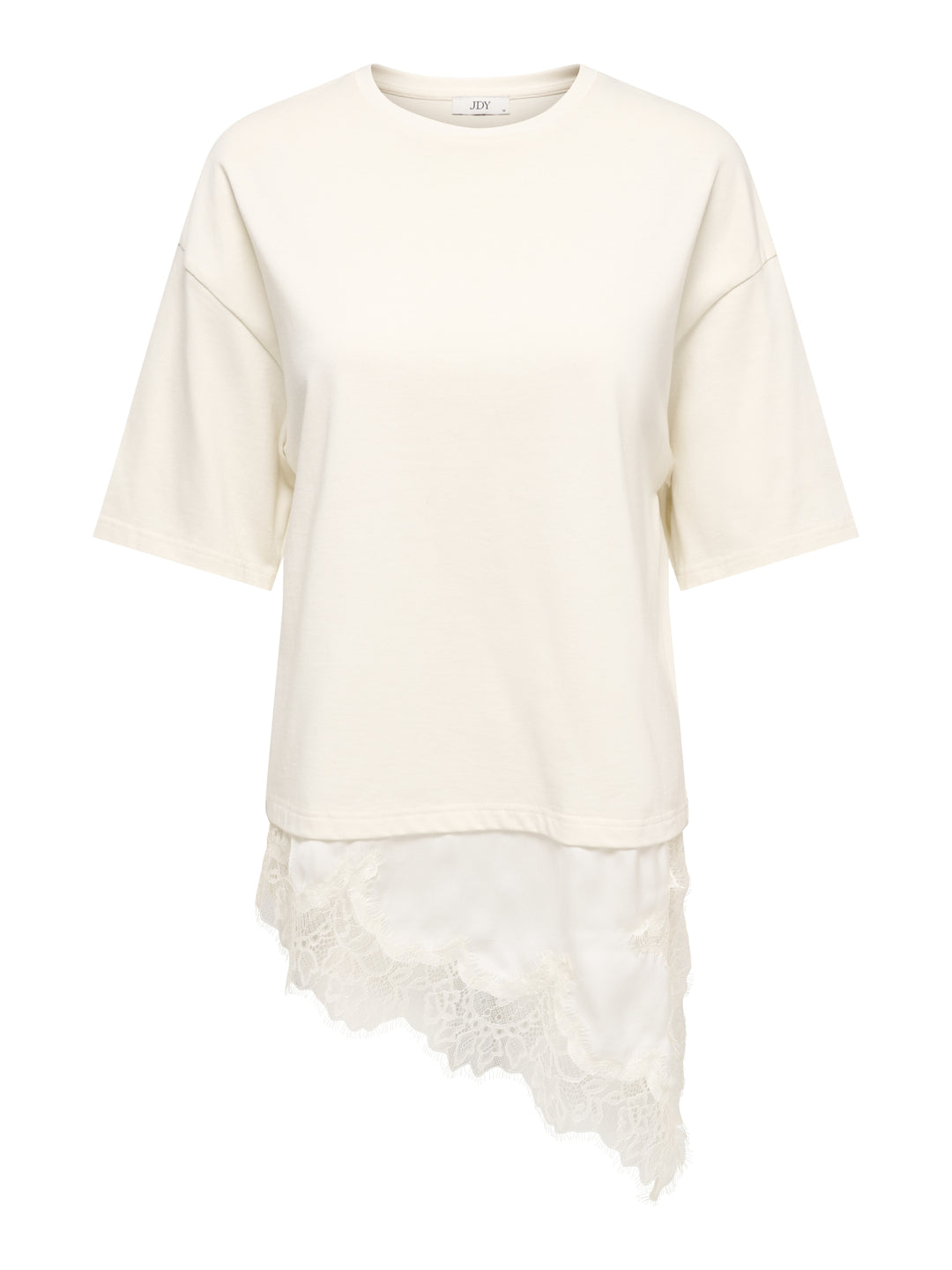 JDYALMA 2/4 LACE DETAIL T-SHIRT JRS, Egret 193778 Bild 1