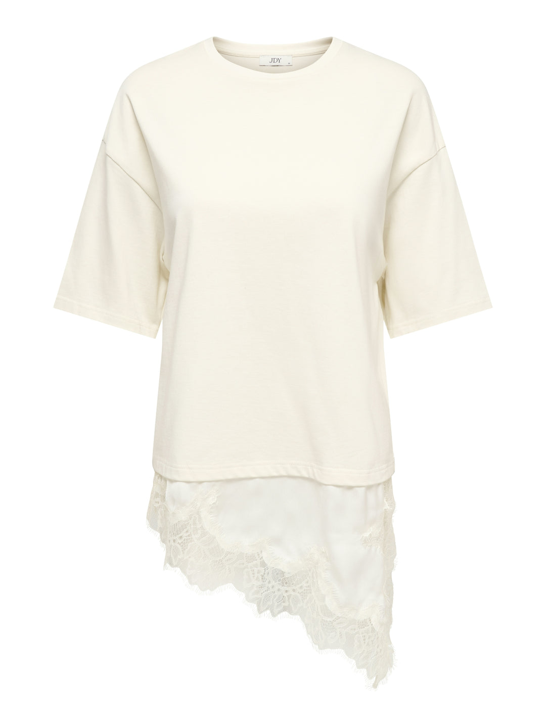 JDYALMA 2/4 LACE DETAIL T-SHIRT JRS, Egret 193778 Bild 1