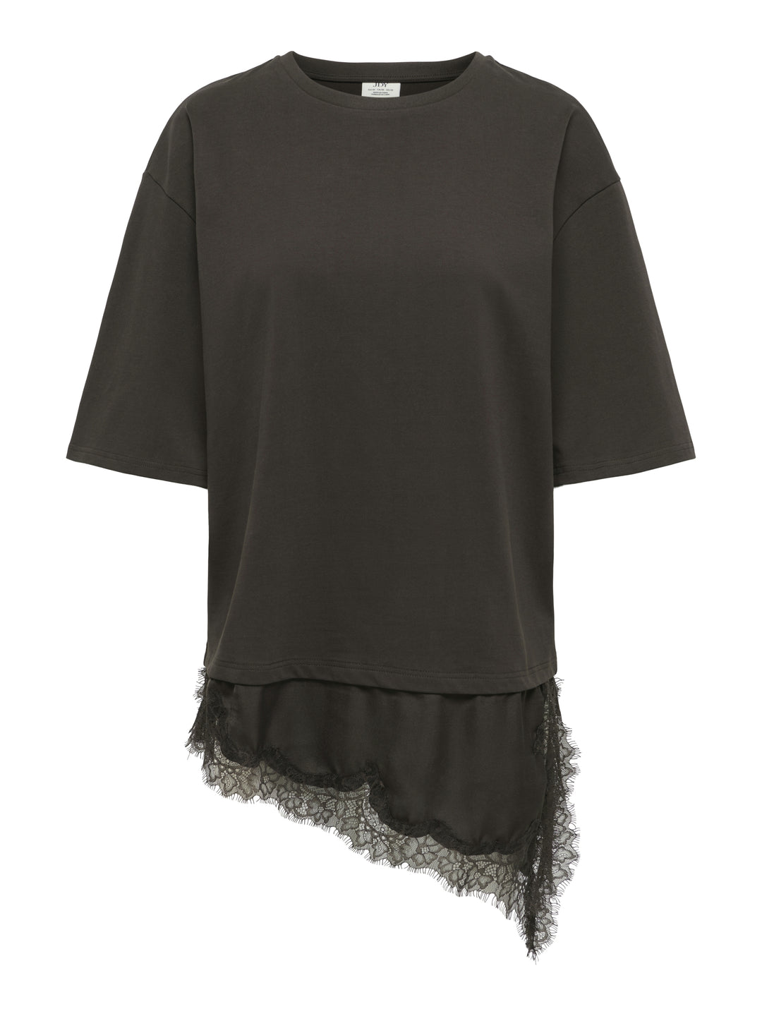 JDYALMA 2/4 LACE DETAIL T-SHIRT JRS, Chocolate Torte 244915 Bild 1