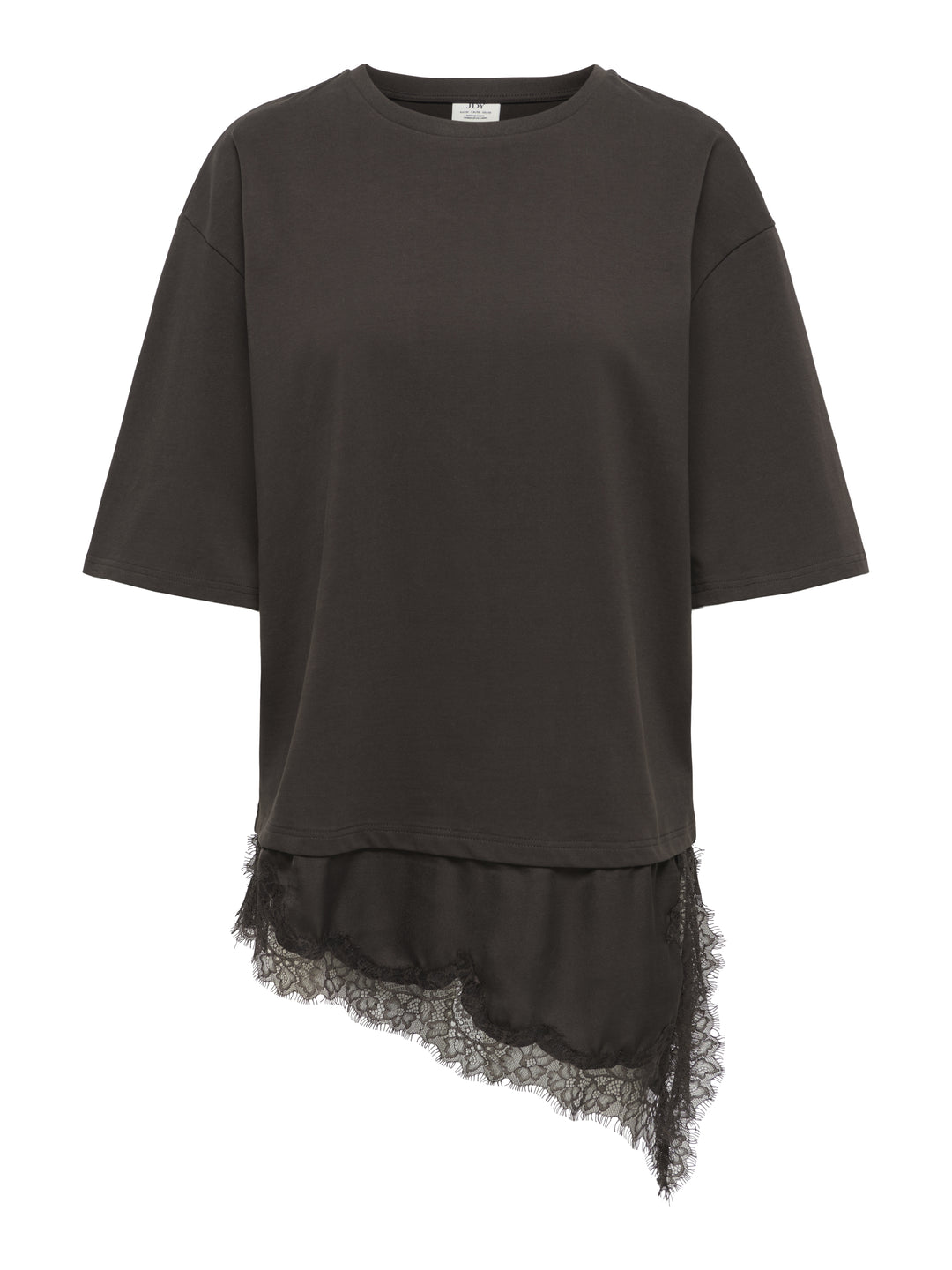 JDYALMA 2/4 LACE DETAIL T-SHIRT JRS, Chocolate Torte 244915 Bild 1