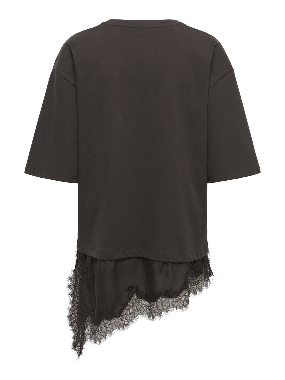 JDYALMA 2/4 LACE DETAIL T-SHIRT JRS, Chocolate Torte 244915 Bild 2