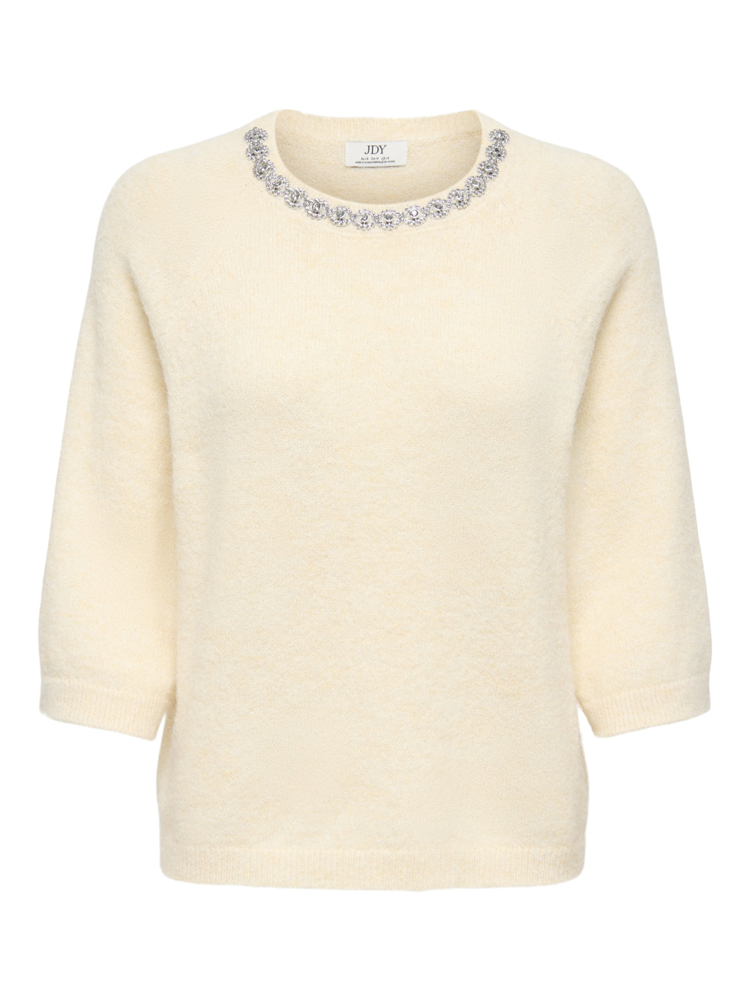 JDYALVA LIFE 3/4 EMBELLISH PULL KNT, Crème Brûlée/W. SILVER EMBELLISHMEN 236295001 Bild 1
