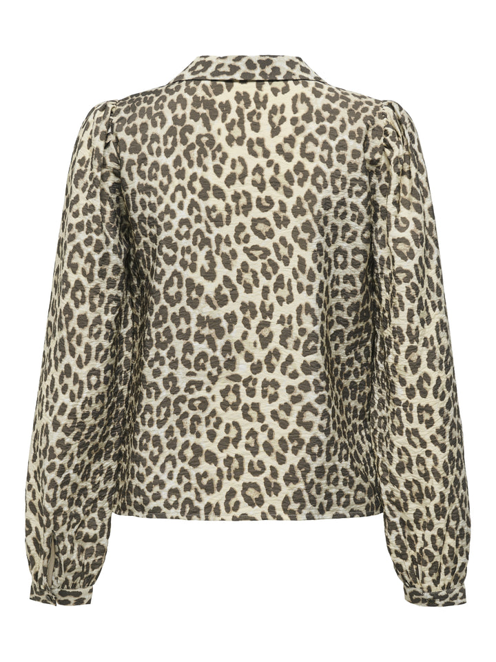 JDYBEATRICE LIFE L/S V-NECK SHIRT W, Birch/BROWN LEO 180083001 Bild 2