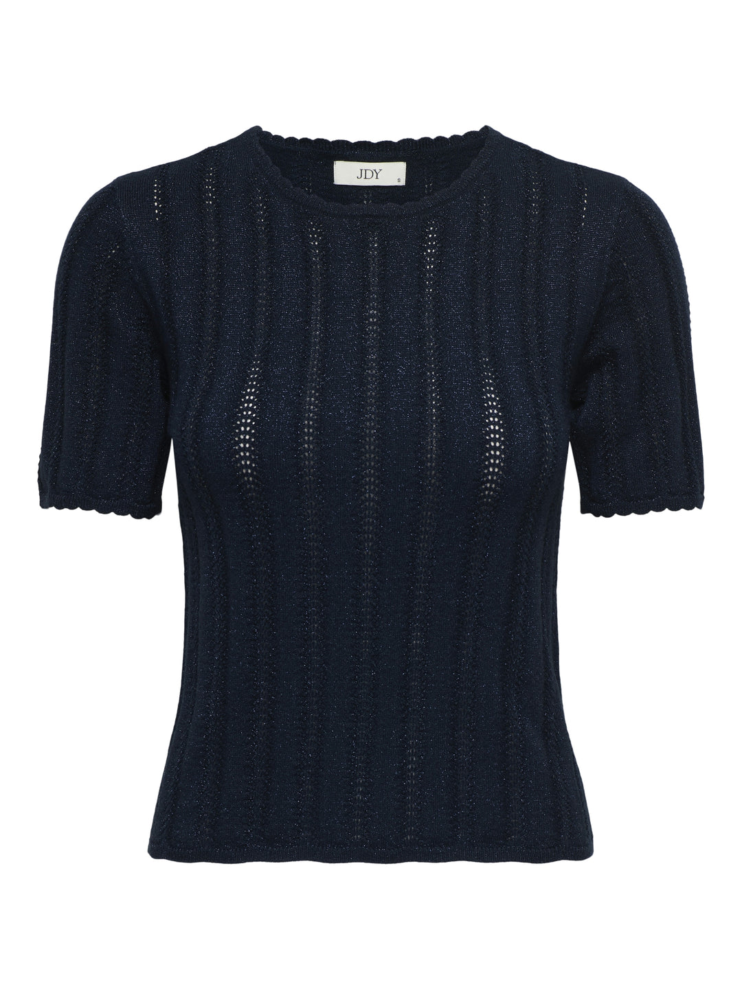 JDYBEAUTY 2/4 O-NECK PULLOVER KNT, Black Iris/W DTM LUREX 179671003 Bild 1