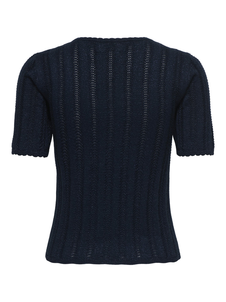 JDYBEAUTY 2/4 O-NECK PULLOVER KNT, Black Iris/W DTM LUREX 179671003 Bild 2