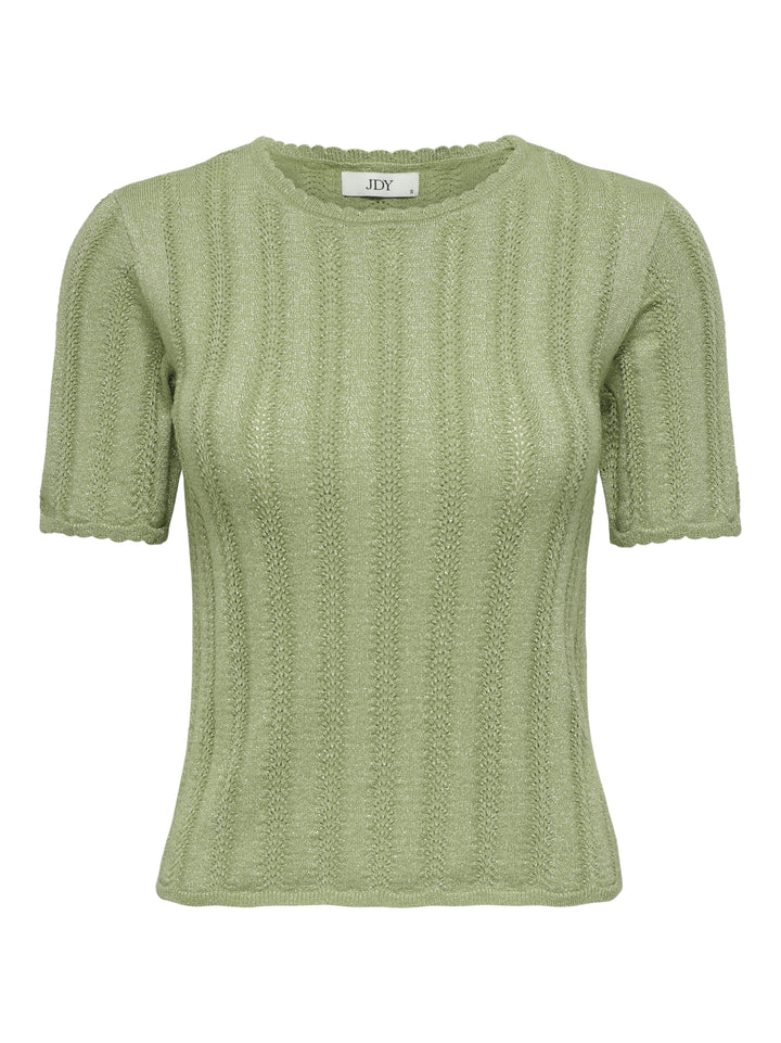 JDYBEAUTY 2/4 O-NECK PULLOVER KNT, Sage/W DTM LUREX 266355003 Bild 1