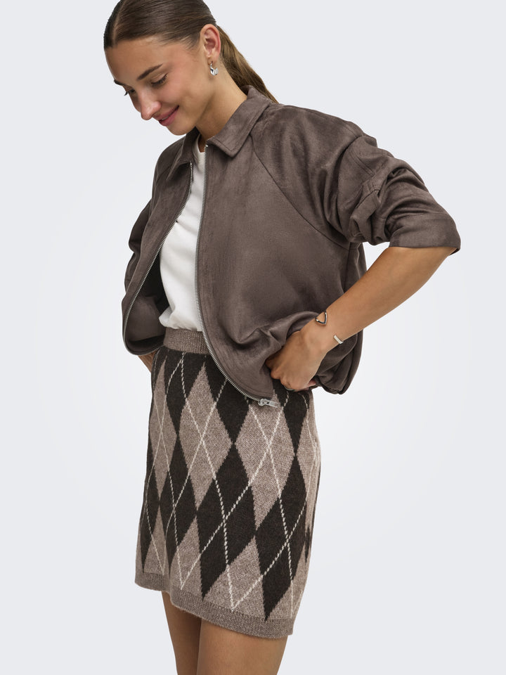 JDYBIANKA HW SKIRT KNT, Chocolate Torte/Argyle 244915001 Bild 7