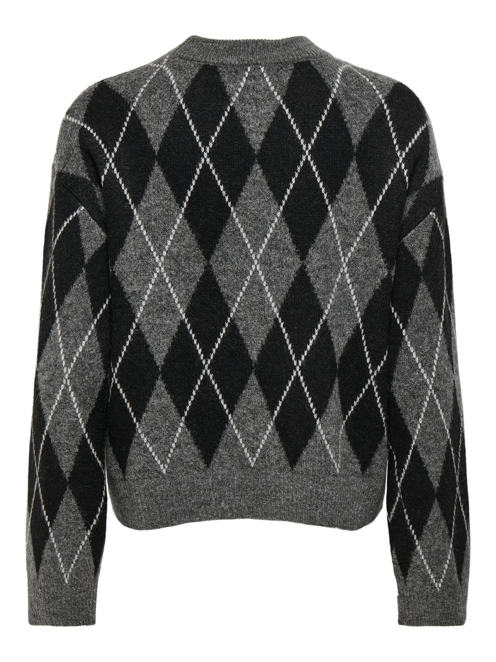 JDYBIANKA L/S ARGYLE PULLOVER KNT N, Dark Grey Melange/Argyle 179074001 Bild 2