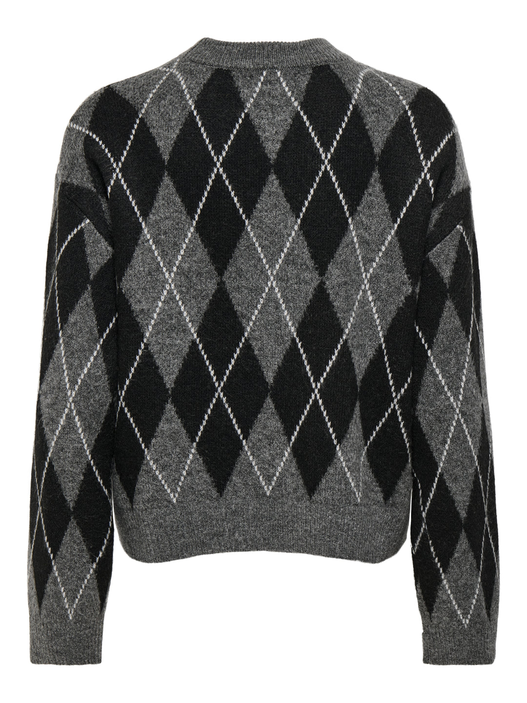 JDYBIANKA L/S ARGYLE PULLOVER KNT N, Dark Grey Melange/Argyle 179074001 Bild 2