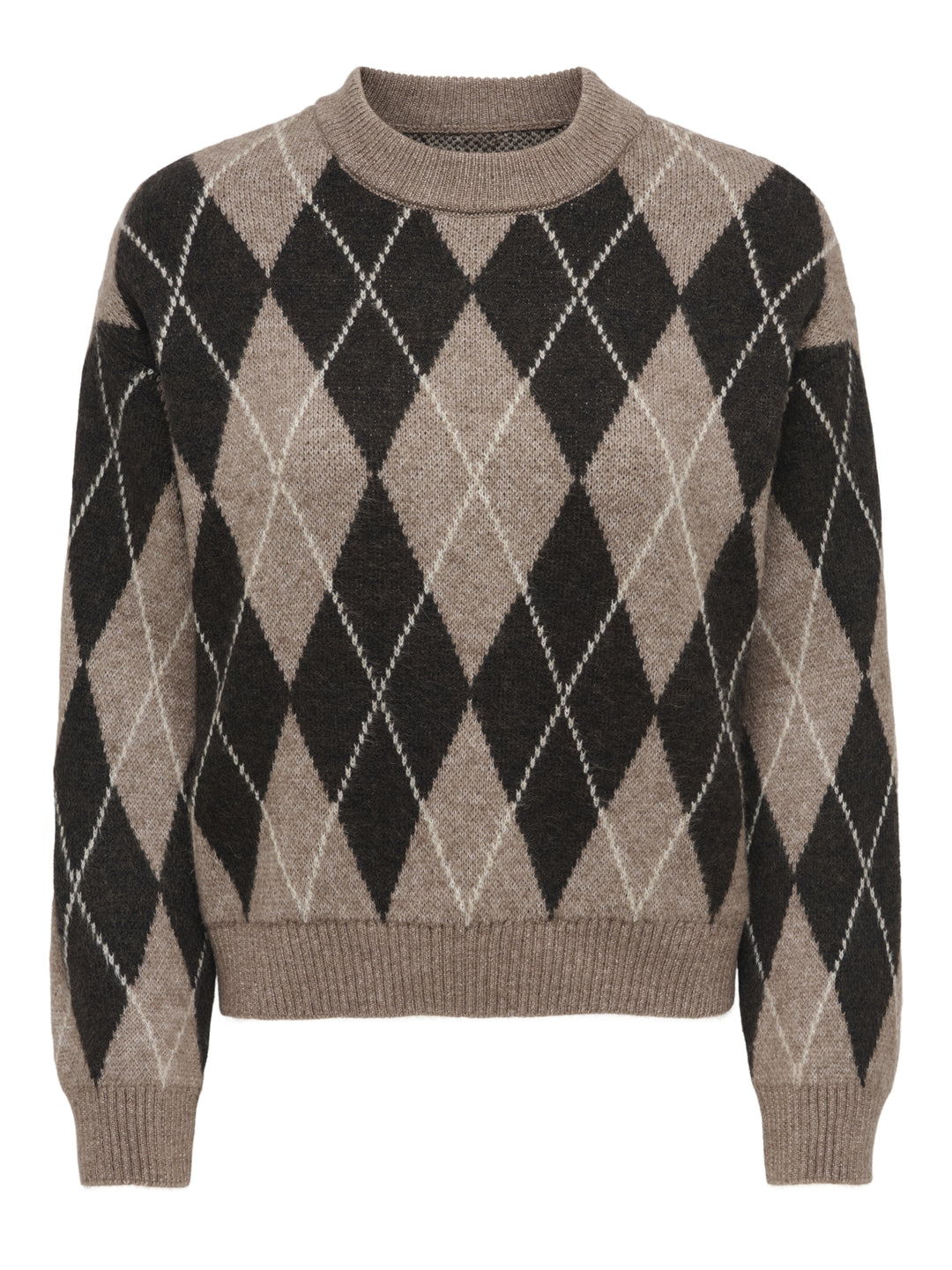 JDYBIANKA L/S ARGYLE PULLOVER KNT N, Chocolate Torte/Argyle 244915001 Bild 1