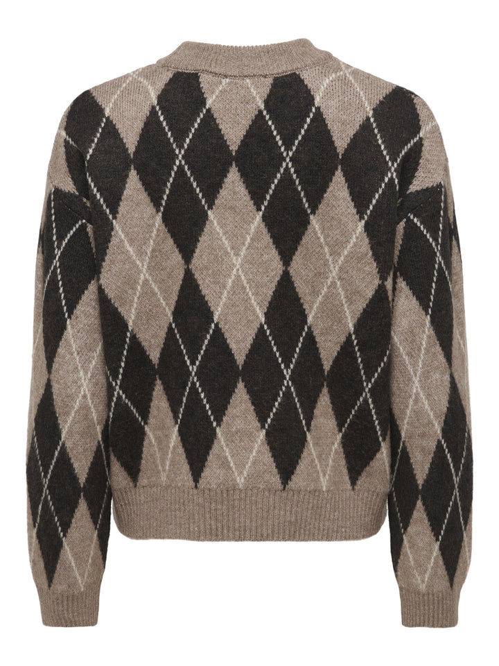 JDYBIANKA L/S ARGYLE PULLOVER KNT N, Chocolate Torte/Argyle 244915001 Bild 2