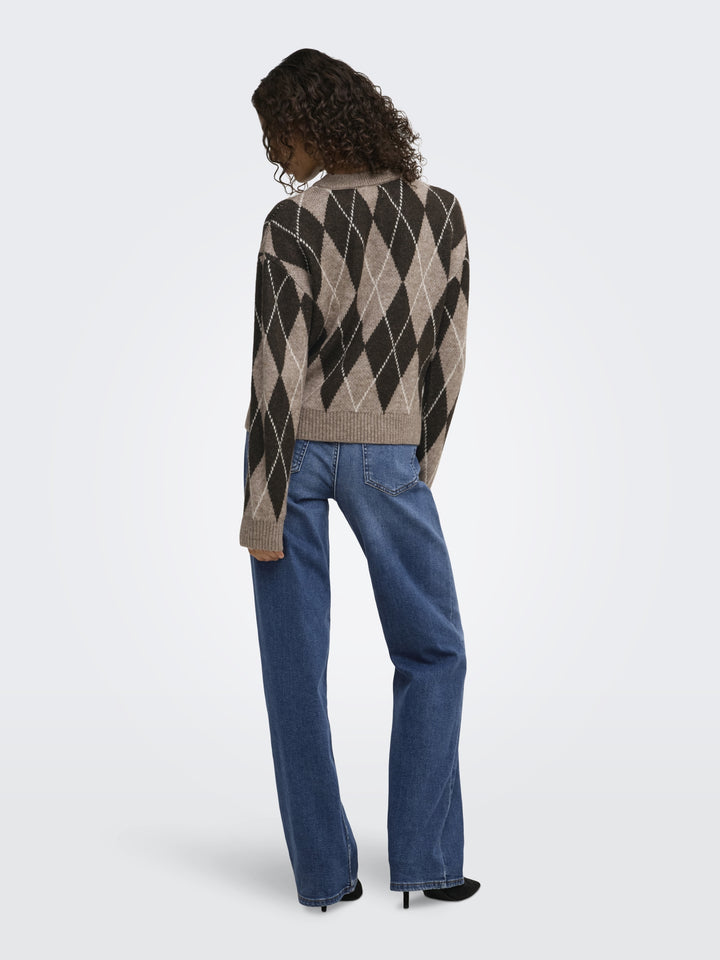 JDYBIANKA L/S ARGYLE PULLOVER KNT N, Chocolate Torte/Argyle 244915001 Bild 7