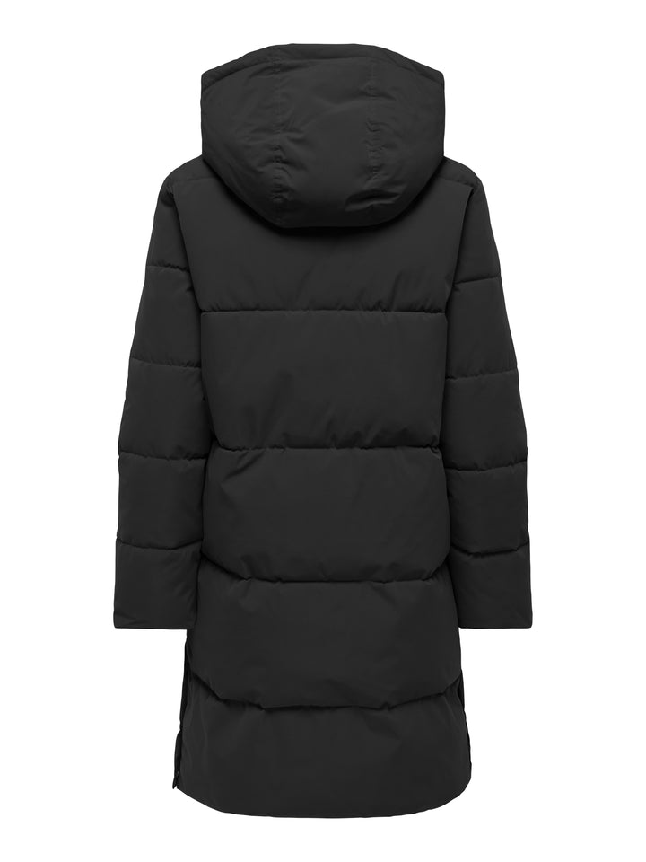 JDYBLAIR LONG HOOD PUFFER OTW SIJ, Black/CONTRAST BLACK 177911001 Bild 2
