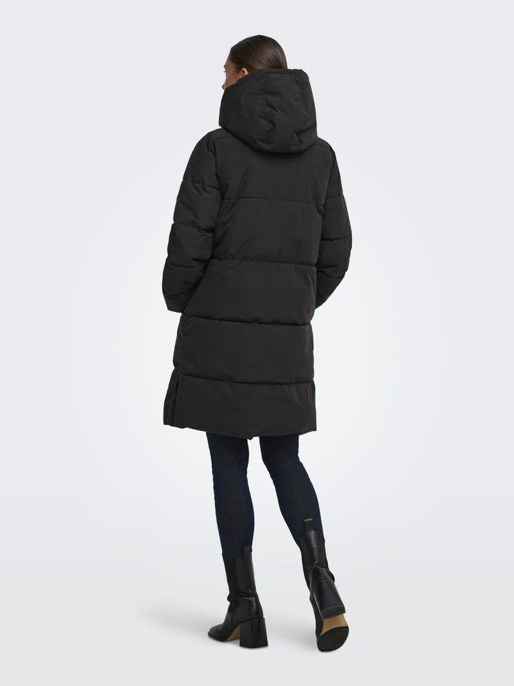 JDYBLAIR LONG HOOD PUFFER OTW SIJ, Black/CONTRAST BLACK 177911001 Bild 7
