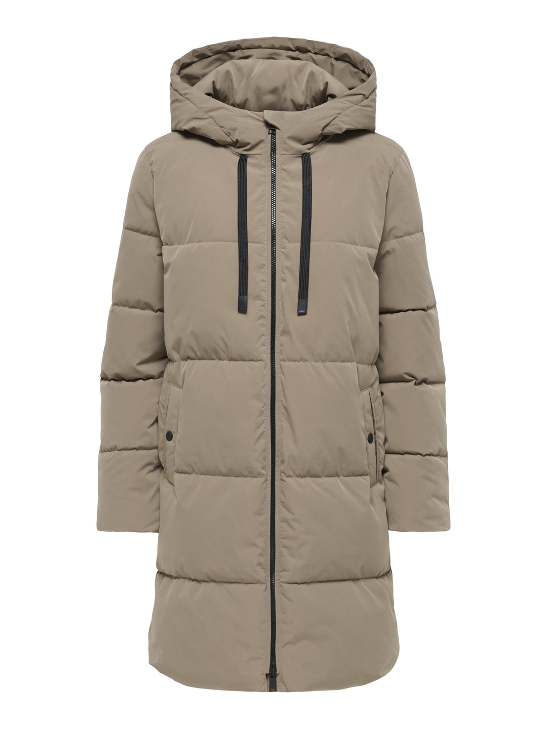 JDYBLAIR LONG HOOD PUFFER OTW SIJ, Walnut/CONTRAST BLACK 239935001 Bild 1