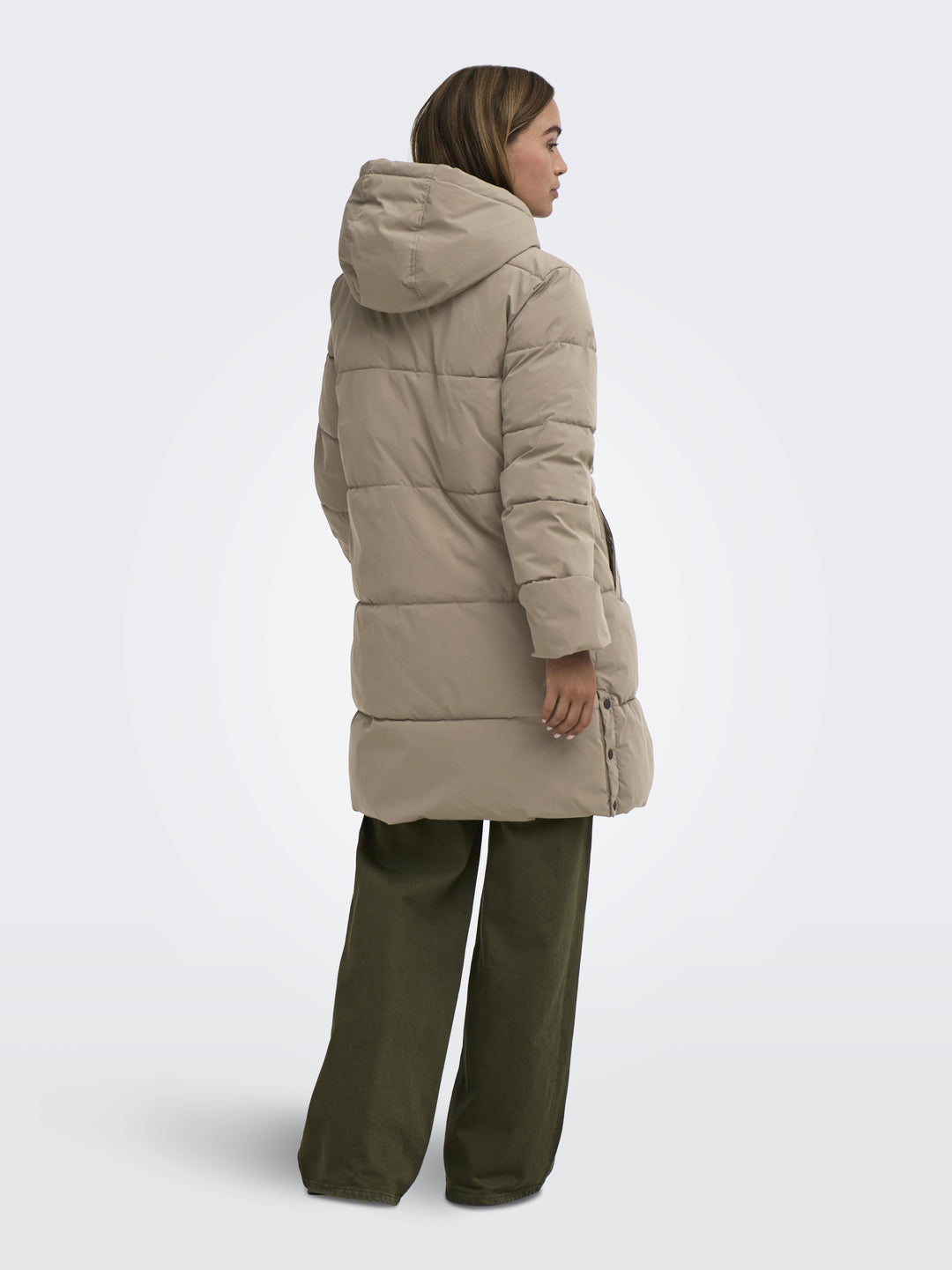 JDYBLAIR LONG HOOD PUFFER OTW SIJ, Walnut/CONTRAST BLACK 239935001 Bild 7