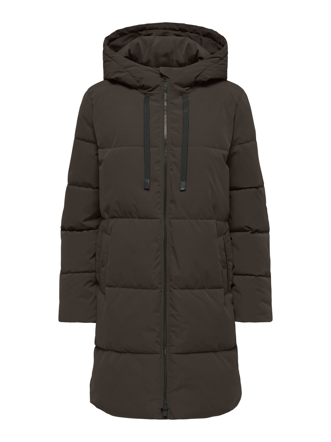 JDYBLAIR LONG HOOD PUFFER OTW SIJ, Chocolate Torte/CONTRAST BLACK 244915001 Bild 1