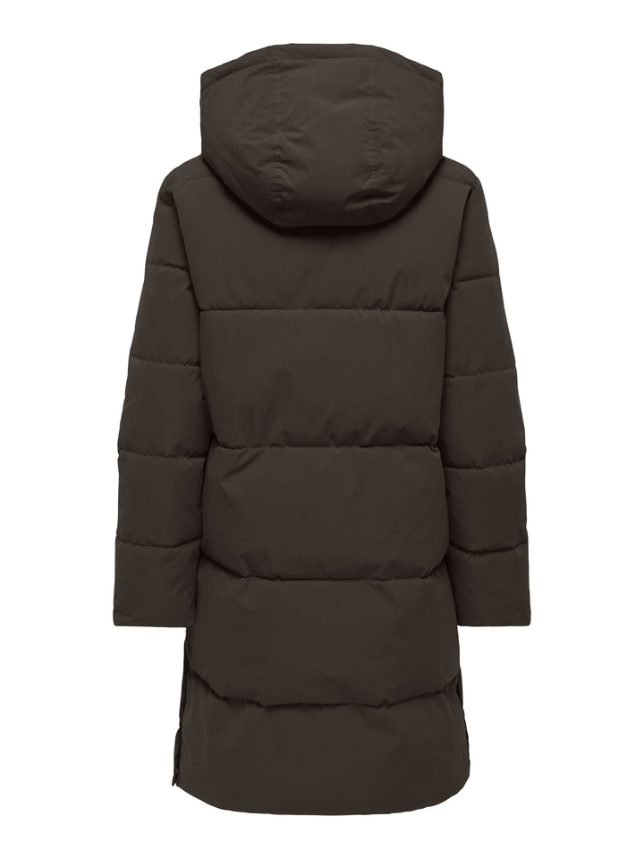 JDYBLAIR LONG HOOD PUFFER OTW SIJ, Chocolate Torte/CONTRAST BLACK 244915001 Bild 2