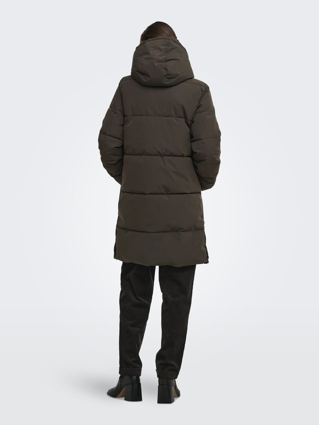 JDYBLAIR LONG HOOD PUFFER OTW SIJ, Chocolate Torte/CONTRAST BLACK 244915001 Bild 5
