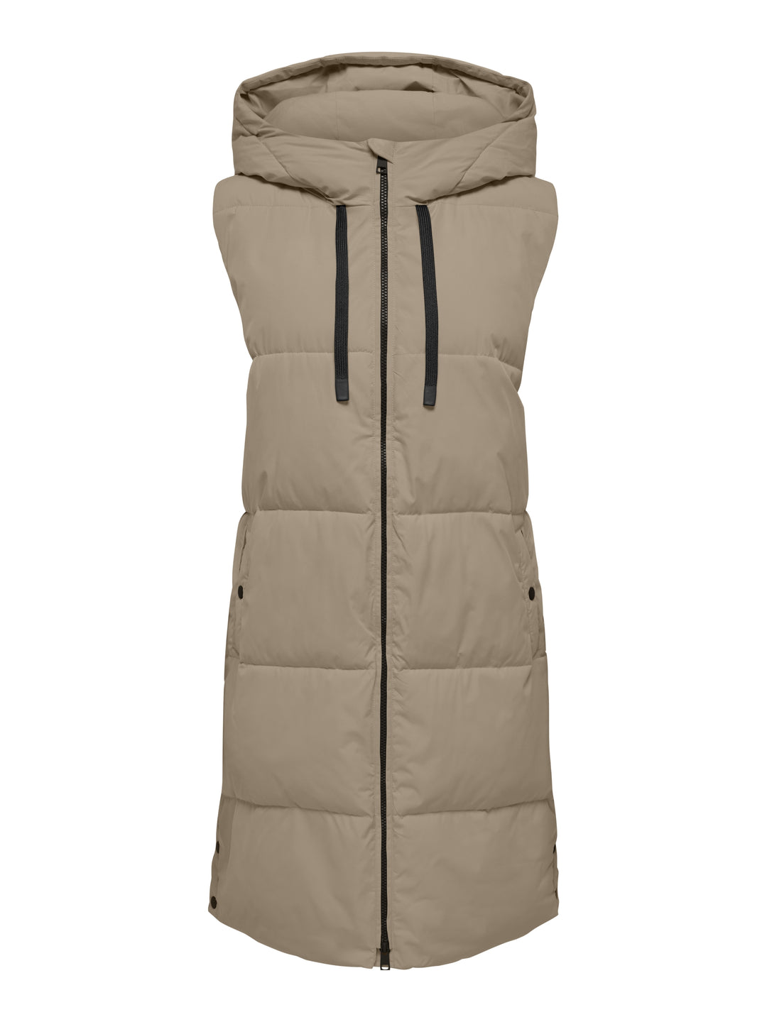 JDYBLAIR LONG HOOD WAISTCOAT OTW SI, Walnut/CONTRAST BLACK 239935002 Bild 1