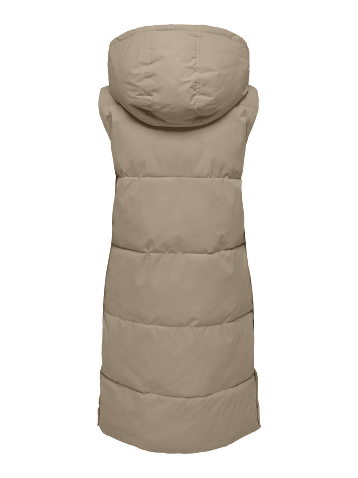 JDYBLAIR LONG HOOD WAISTCOAT OTW SI, Walnut/CONTRAST BLACK 239935002 Bild 2