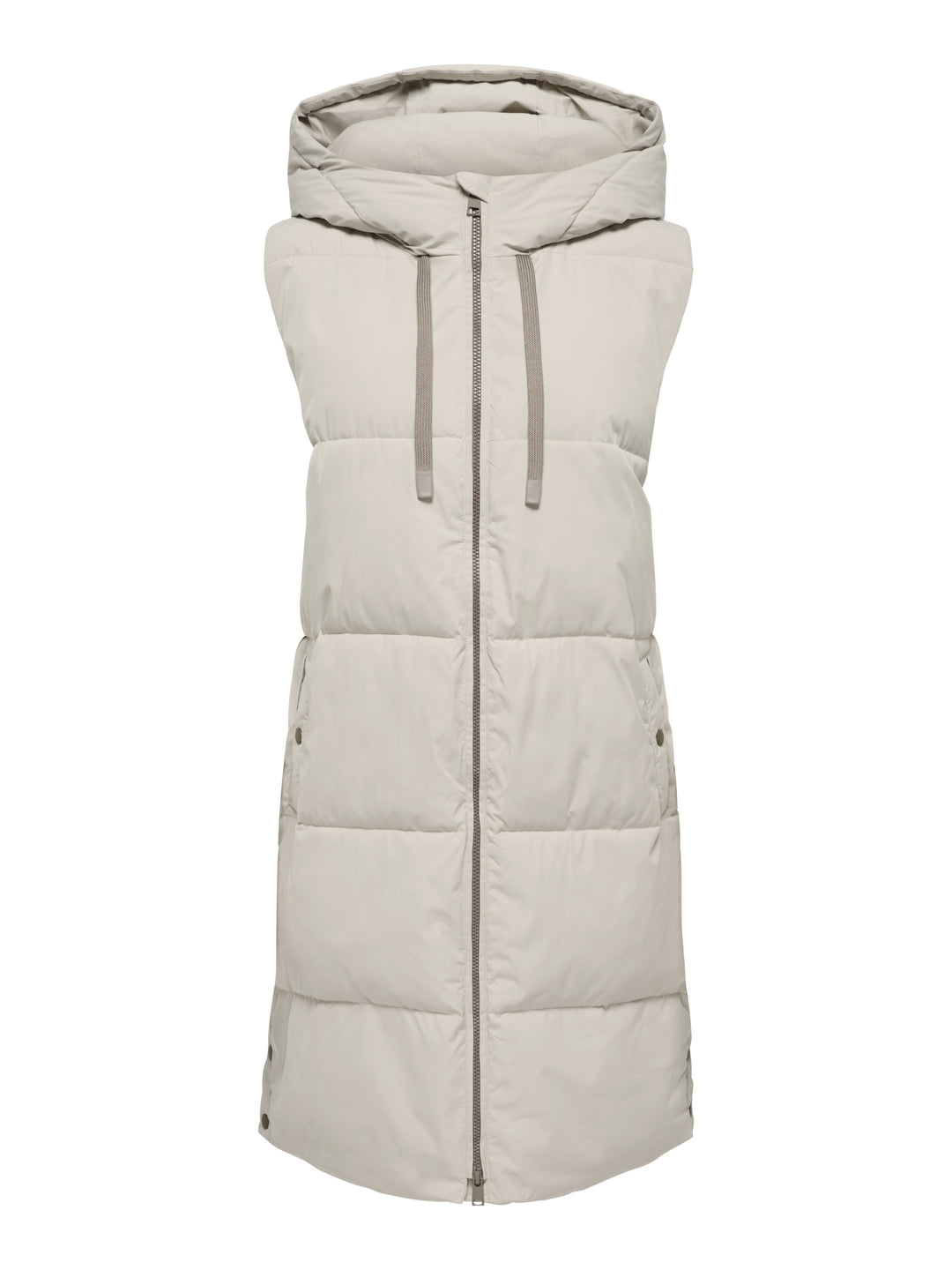 JDYBLAIR LONG HOOD WAISTCOAT OTW SI, Silver Lining/CONTRAST WALNUT 264895001 Bild 1