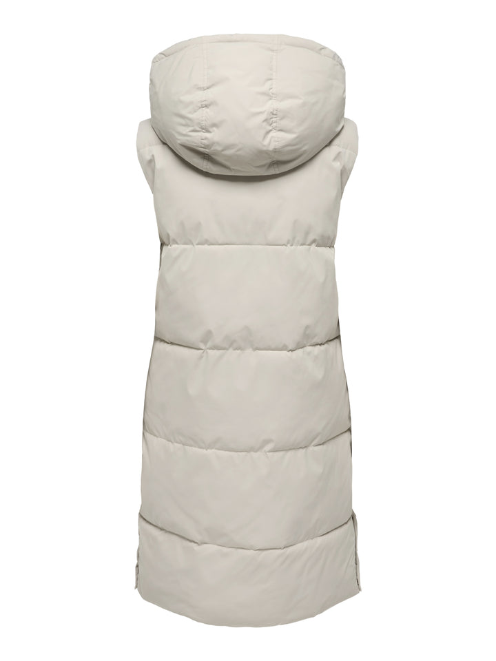 JDYBLAIR LONG HOOD WAISTCOAT OTW SI, Silver Lining/CONTRAST WALNUT 264895001 Bild 2