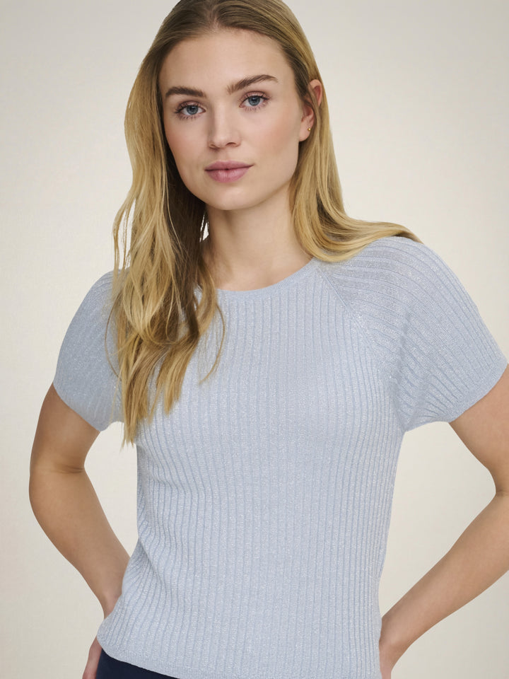 JDYBODILLA S/S GLITTER PULLOVER KNT, Cashmere Blue/W. SILVER LUREX 193179002 Bild 3
