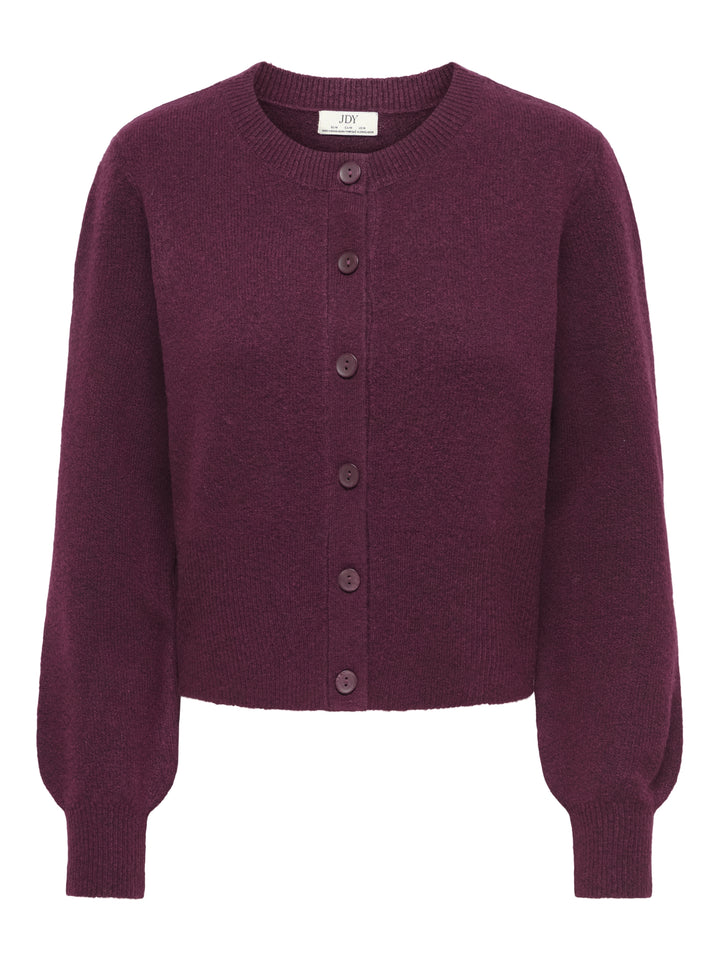 JDYBRILLIANT LIFE L/S ONECK CARDIGA, Windsor Wine/MELANGE 193785001 Bild 1
