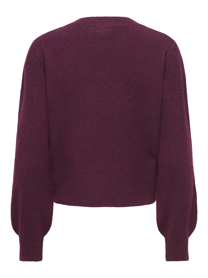 JDYBRILLIANT LIFE L/S ONECK CARDIGA, Windsor Wine/MELANGE 193785001 Bild 2