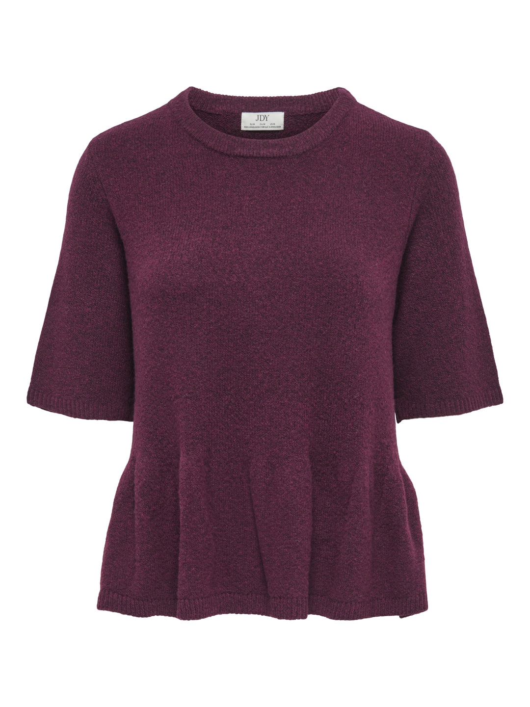 JDYBRILLIANT LIFE S/S ON PEPLUM PUL, Windsor Wine/MELANGE 193785001 Bild 1