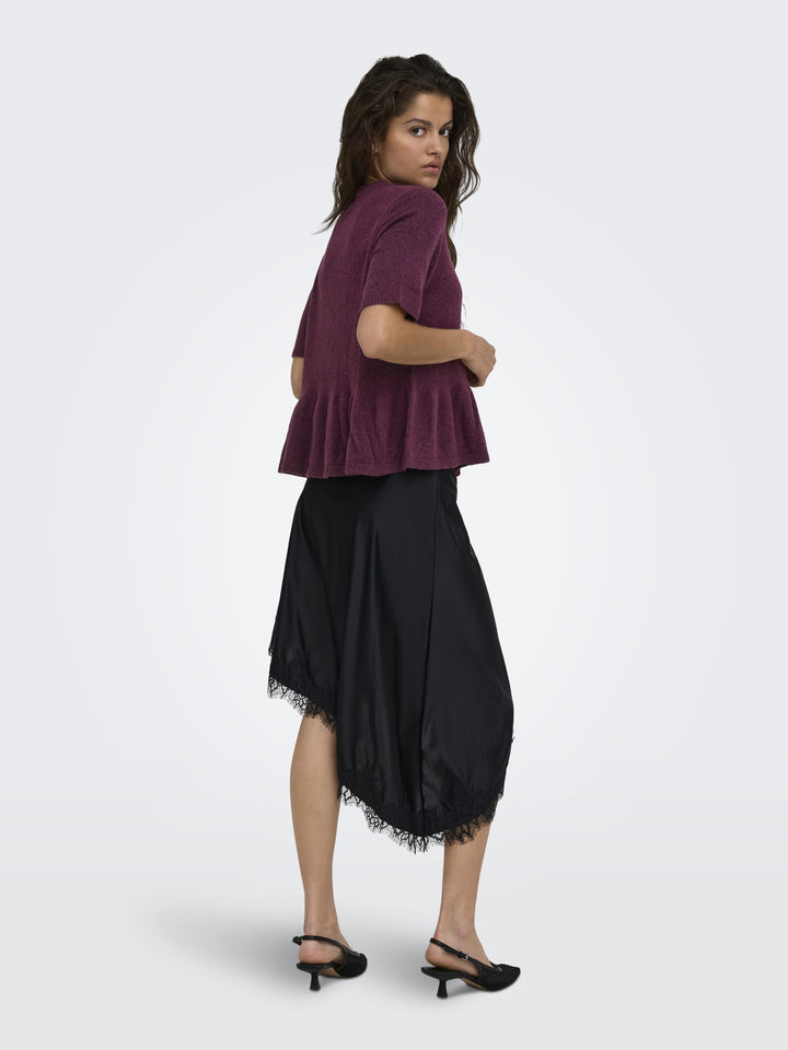 JDYBRILLIANT LIFE S/S ON PEPLUM PUL, Windsor Wine/MELANGE 193785001 Bild 5