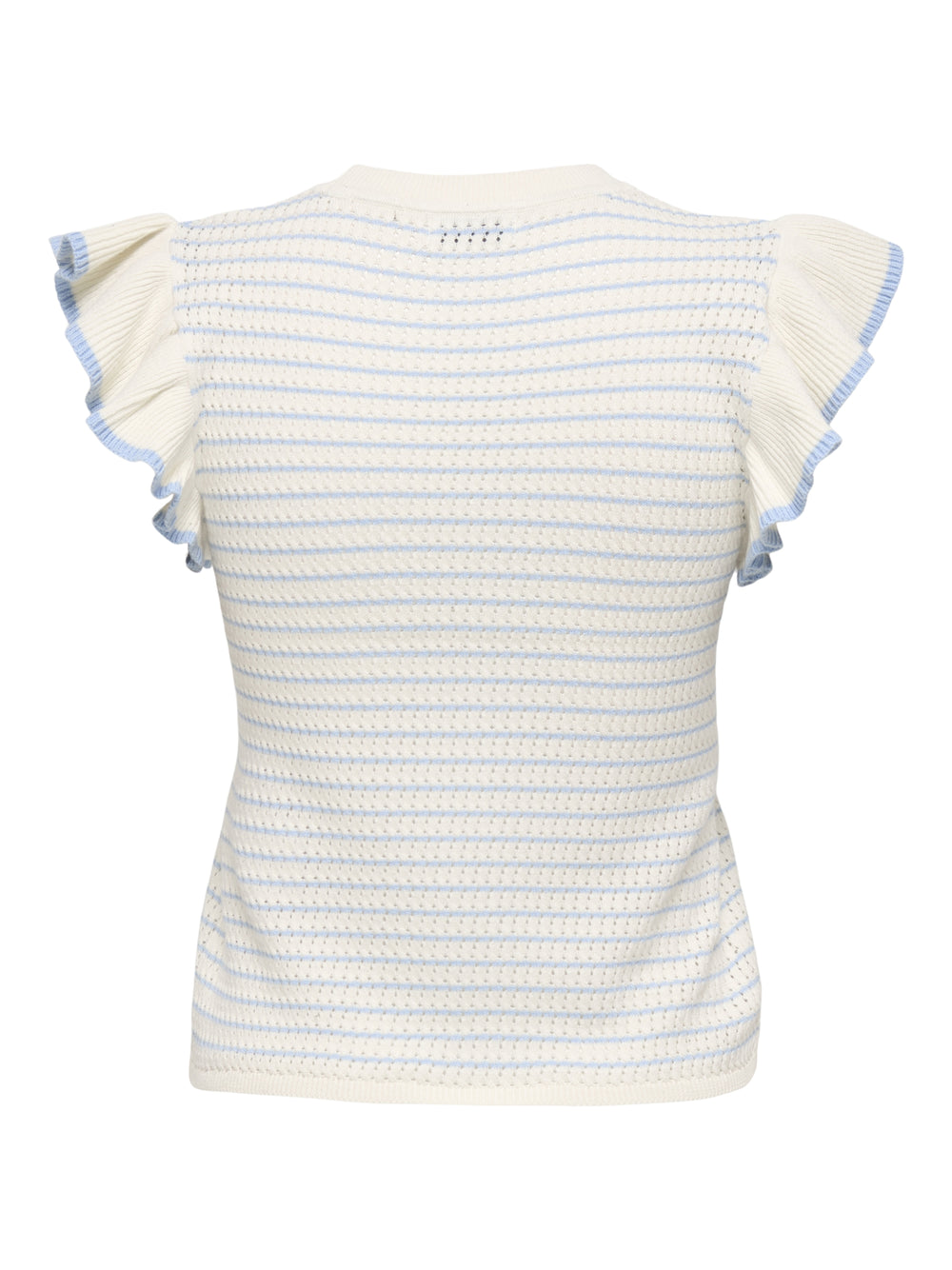 JDYCARICE S/L FRILL PULLOVER KNT NO, Cloud Dancer/W. POWDER BLUE STRUCTU 177922003 Bild 2