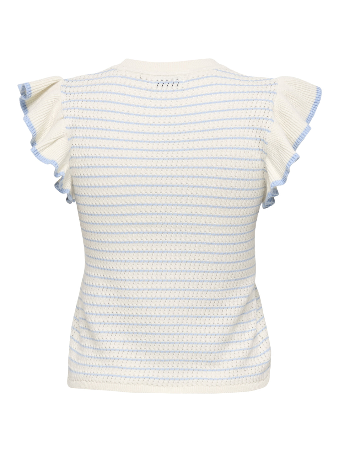JDYCARICE S/L FRILL PULLOVER KNT NO, Cloud Dancer/W. POWDER BLUE STRUCTU 177922003 Bild 2