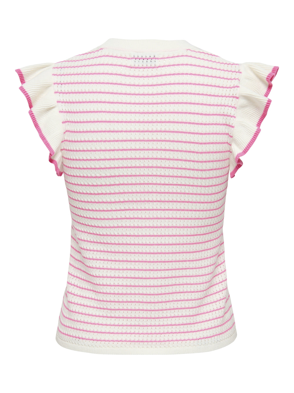 JDYCARICE S/L FRILL PULLOVER KNT NO, Cloud Dancer/W. PINK COSMOS STRUCTU 177922005 Bild 2